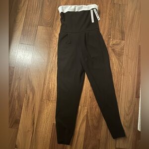 Adorable Aqua Strapless Jumpsuit